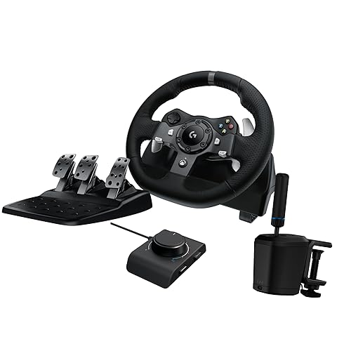 Logitech G920 Driving Force Racing Wheel + RS Shifter & Handbrake + Racing Adapter Bundle - Xbox X|S/Xbox One/PC - Wheel Kit + Console Shifter/Handbrake Bundle