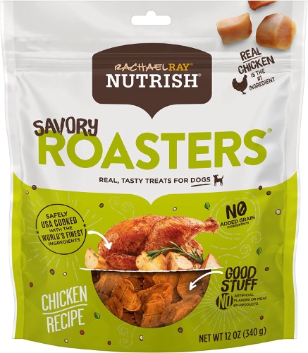 Rachael Ray Nutrish Savory Roasters Real Meat Dog Treats, Roasted Chicken Recipe, 12 Ounces, Grain Free - Savory Roasters - Roasted Chicken 12 Ounce (Pack of 1)