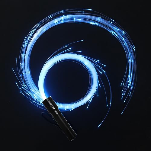 CHINLY LED Whip Lights, Fiber Optic Whip for Dancing, with 40 Color Effect Mode, APP Control and 360°Swivel, Rechargeable Rave Light for Parties, Light Shows, Unique Gifts for Girlfriend,Girl,Wife - Rechargeable