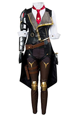 Vasojot Ashe Cosplay Costume Adult Women Halloween Carnival Party Cosplay Ashe Costume Outfits Set - Medium - Black