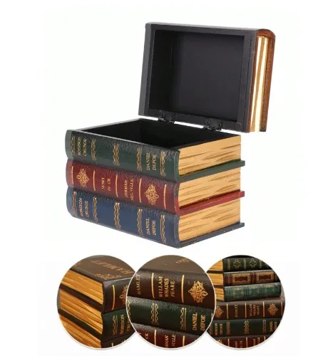 Decorative Box, Vintage Wooden Heavy Duty Book storage