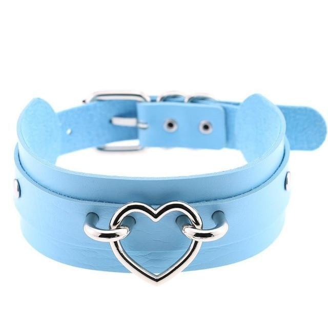 Heart Collar - Light Blue - PET