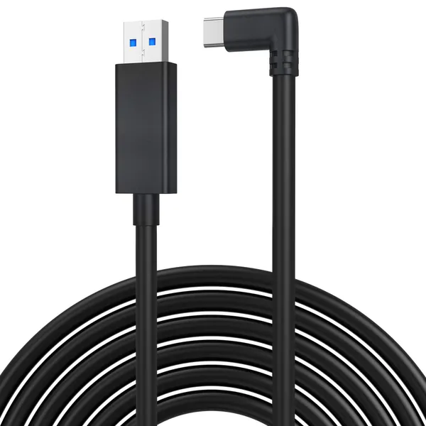 KIWI design Câble Link 5 Gbps 16 FT (5M) Compatible avec Quest 2/1 Accessoire USB 3.0 Gen 1, Câble USB A vers USB C