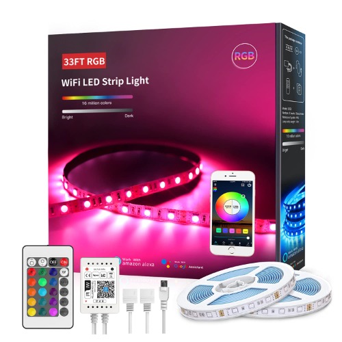 Smart RGB Strip Light 33ft VANANCE WiFi