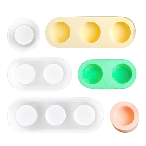 Yalulu 3Pcs Tealight Candle Holder Resin Molds, Tea Light Candle Holders Silicone Molds for Resin, Candlestick Epoxy Resin Molds for DIY Home Decoration