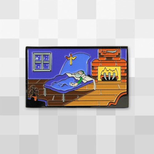 Grandpa's Bed Enamel Pin