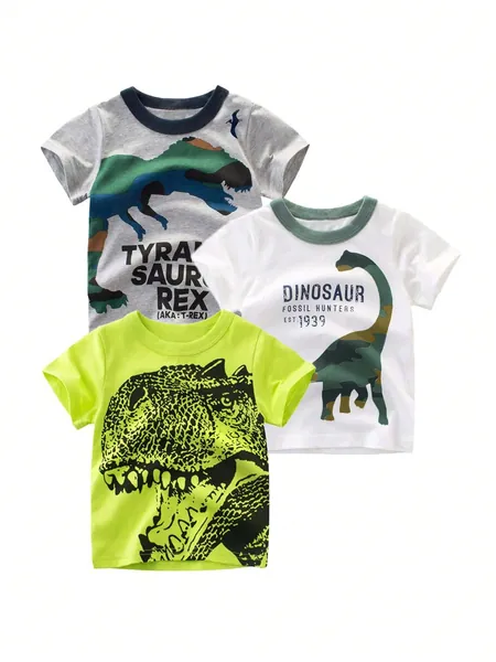 3 dinosaur T-shirts