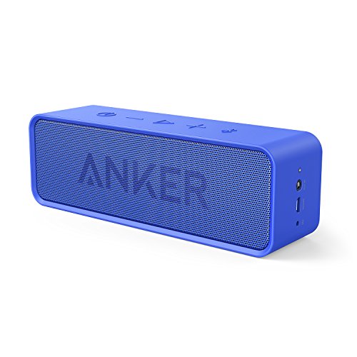 Anker Soundcore Bluetooth Speaker with 24-Hour Playtime, 66-Feet Bluetooth Range & Built-in Mic, Dual-Driver Portable Wireless Speaker with Low Harmonic Distortion and Superior Sound - Blue - Blue - Speaker
