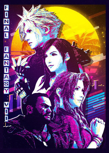 'ff7 retro remake ' Poster, picture, metal print, paint by fujiwara | Displate
