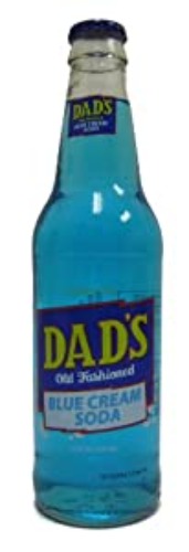 Dad's Blue Cream Soda with Real Cane Sugar, 12 Ounce (12 Glass Bottles)
