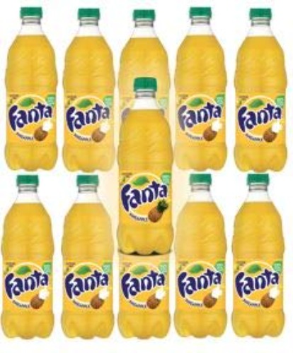Fanta Pineapple 20 oz pack of 10 (total of 200 FL OZ) - Pineapple 1 Count (Pack of 10)