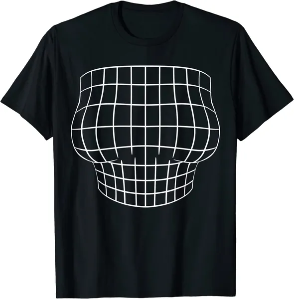 Vergrößerte Brust, optische Illusionsraster – Big Boobs T-Shirt