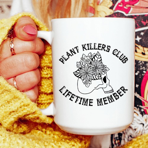 Plant Killers Club Ceramic Mug 15 oz - White / One Size
