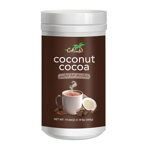 CAcafe Premium Coconut Cocoa Mix - Rich Hot Chocolate with Creamy Coconut Flavor, Ideal for Iced & Hot Beverages, Versatile Baking Cocoa Powder, Perfect Holiday & Winter Gift, Gourmet Chocolate Lover's Delight 19.05oz