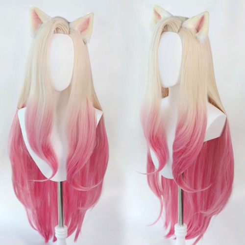 Peluca rubio degradado | KDA Ahri + orejas ♡