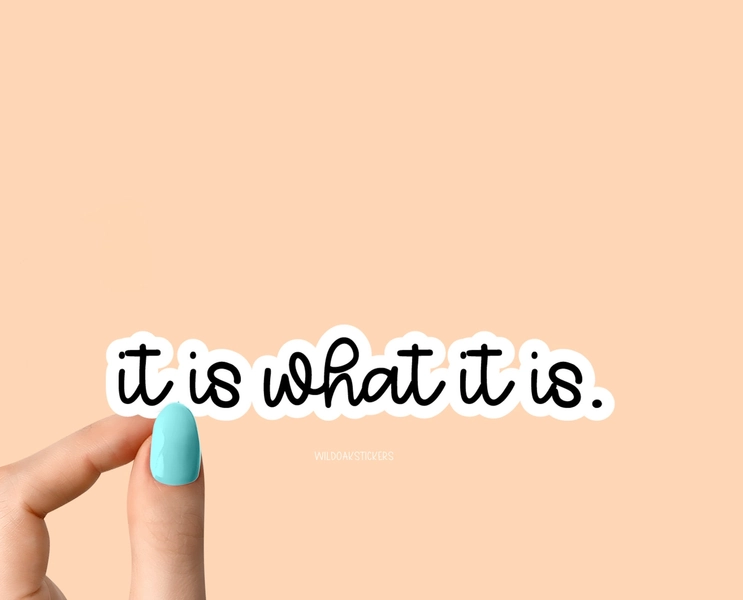 it is what it is laptop sticker, funny stickers, sarcasm laptop decals, tumbler stickers, water bottle sticker, sarcastic water bottle decal