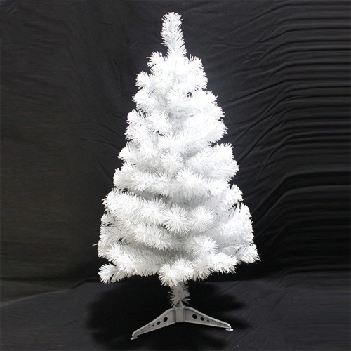 MCDSAJ 3 ft Artificial Christmas Tree, Foldable Stand Pine with Hinged Branches,Artificial Full Tree Halloween Decor Indoor Outdoor Holiday Party Christmas Tree, Easy Assembly - white 3 Ft