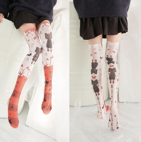 Adorable Spooky Stockings - Bloody Cat Stockings