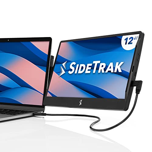 SideTrak Swivel 12.5" Patented Attachable Portable Monitor Extender - FHD TFT Laptop Dual Screen w/Kickstand, for Mac, PC, and Chromebook, All Laptops, USB or Mini HDMI Port Power (Single Monitor) - 12.5" Single Monitor