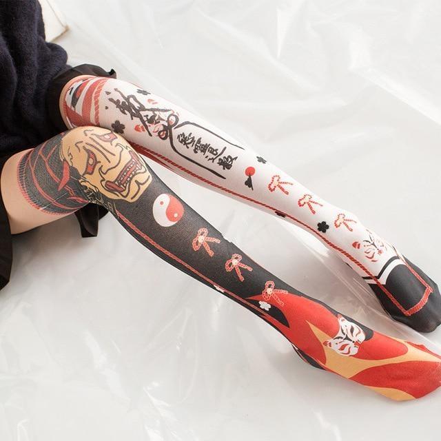 Adorable Spooky Stockings - Creepy Oriental Stockings