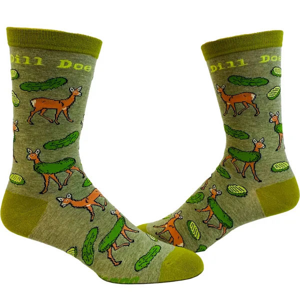Men's Dill Doe Socks Funny Deer Hunting Sexual Innuendo Pickle Novelty Footwear | Wish