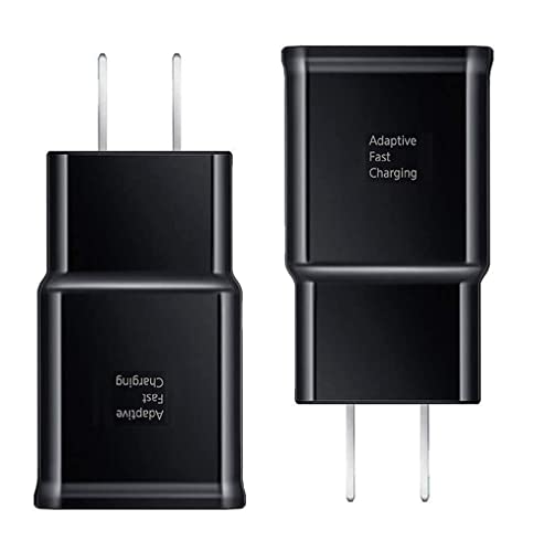 Samsung Adaptive Fast Charging Adapter Quick Charge Charging Block Wall Charger Plug Compatible with Samsung Galaxy S22/S22+/S22 Ultra /S21/S21+/S20/S10/S10+/S10e/S9/S9+/S8/S8Plus/Edge/Active/Note - Black
