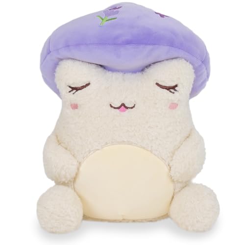 Cuddle Barn PlushGoals - Lavender Fields Toadstool Wawa The Froggie Soft Kawaii Flower Cute Frog Plush Toy, 9 inches… - Lavender Fields Toadstool Wawa