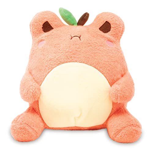Cuddle Barn PlushGoals - Peach Wawa | Super Soft Cute Kawaii Froggie Dressed As Fruit Collectible Stuffed Animal Plush Toy, 9 inches - Peach Wawa