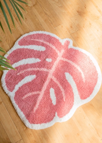 Pink Monstera Rug | Default Title