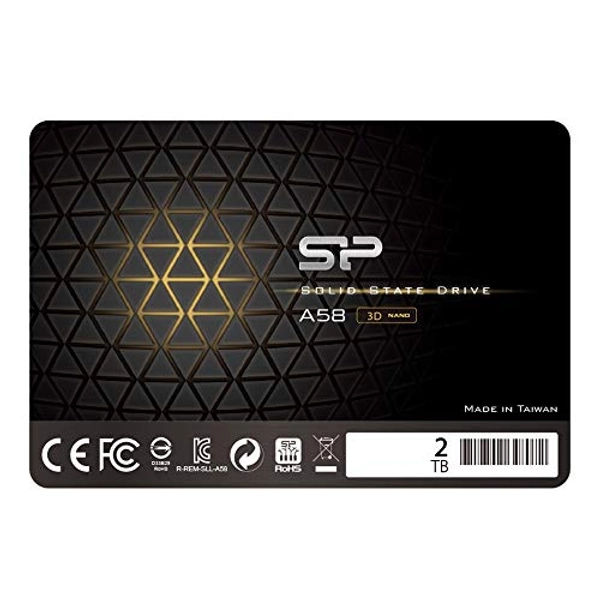 Silicon Power 2TB SSD 3D NAND A58 Performance Boost SATA III 2.5" 7mm (0.28") Internal Solid State Drive (SP002TBSS3A58A25) - 2TB