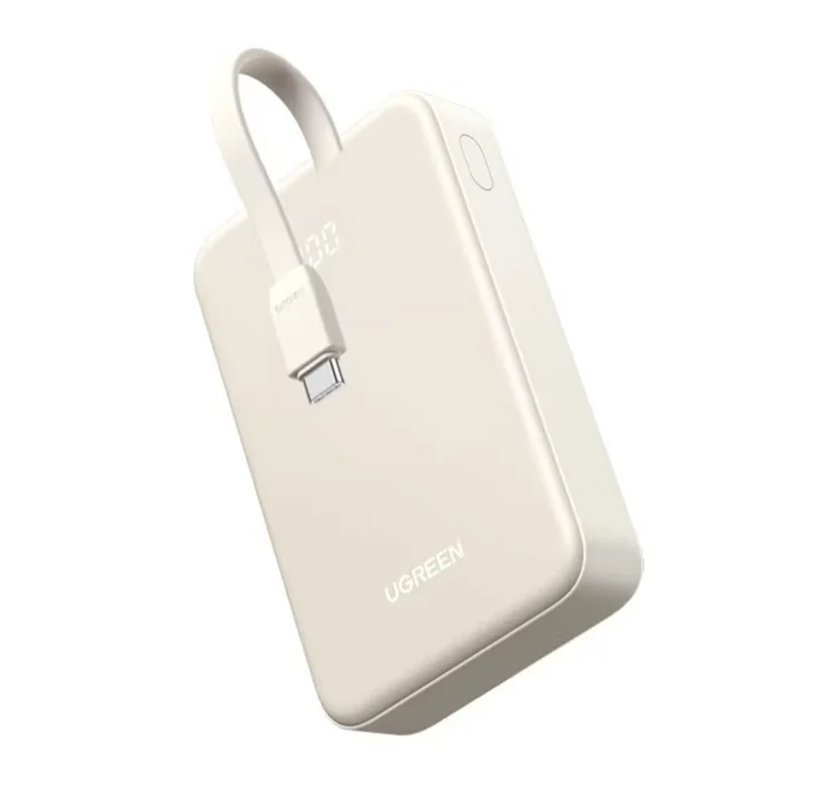 UGREEN 30W 20000mAh Power Bank with Built-in Cable -