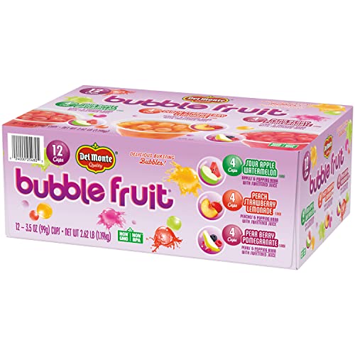 Del Monte Bubble Fruit Snacks, Variety Pack, 3.5 Oz - Mixed - 1 Count (Pack of 12)
