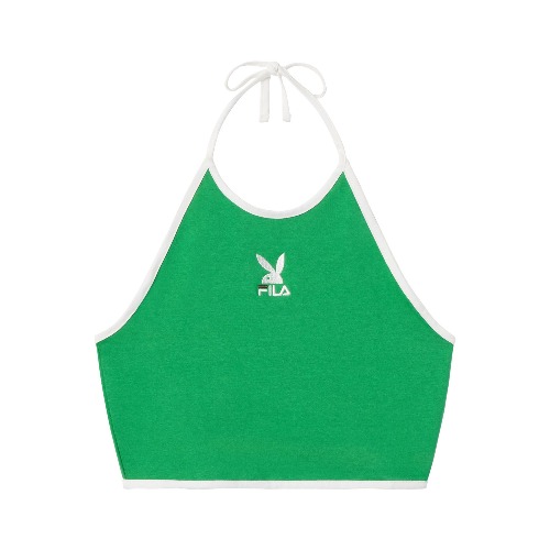 Playboy x FILA Sandra Halter Top | Green / MEDIUM