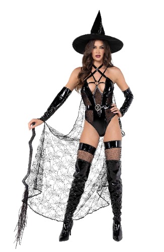 Roma 3pc Playboy Wicked Witch Costume - Medium / Black