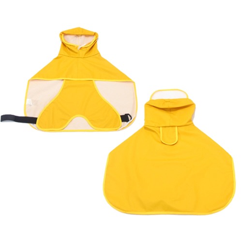 Dog waterproof Raincoat and Poncho with Belly Protection - Yellow / M