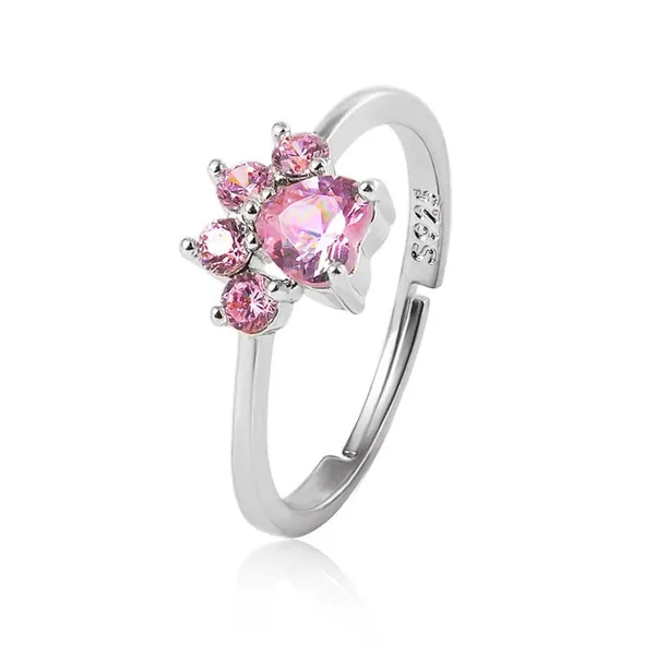 Paw Ring - Adjustable - Silver