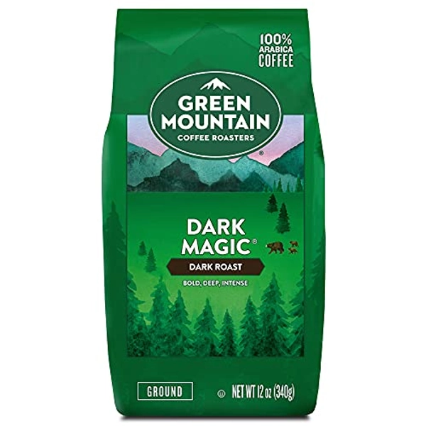 Green Mountain Coffee Roasters, Dark Magic, Ground Coffee, Dark Roast, Bagged 12oz.