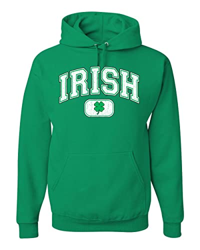 Wild Bobby Vintage Irish Shamrock Classic St. Patrick's Day Unisex Graphic Hoodie Sweatshirt - Medium - Kelly 2
