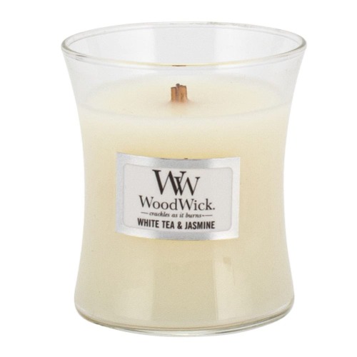 WoodWick Aroma Candle Jar S Candle Candle Fragrance Gift Crackling White Tea & Jasmine Mini Hourglass Hourglass Candles White Tea & Jasmine [Parallel import goods]