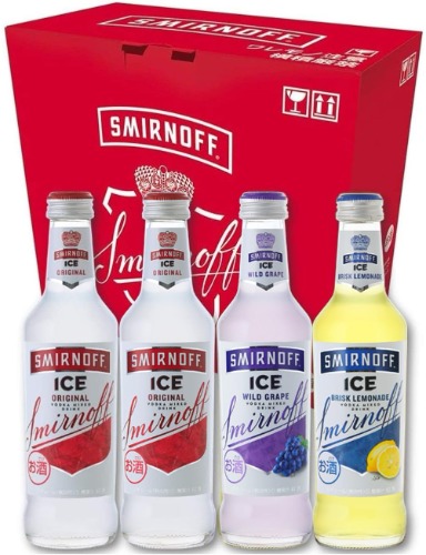 SMIRNOFF ICE Chuhai Gift 9.8 fl oz (275 ml) x 8 Bottles, Smirnoff Ice, 4 Types x 2 Bottles, Drinking Comparison Set, Sour Shochu High, Liquor