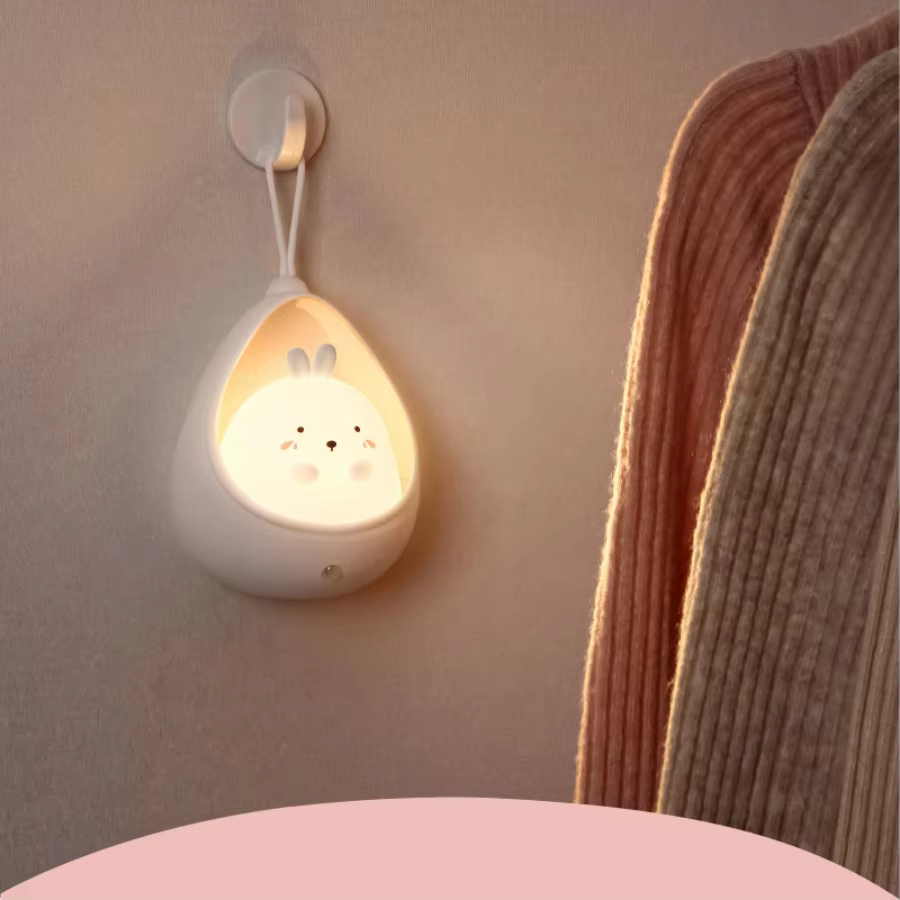 Night Light with Sensor Control cute animal Human Induction lamp For Kids Bedroom USB Rechargeable Silicone LED wall lights - AliExpress 