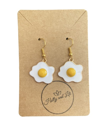 Fried Egg Earrings, Fried Egg Earrings, Egg Earrings, Food Earrings, Eggs Earring Hooks