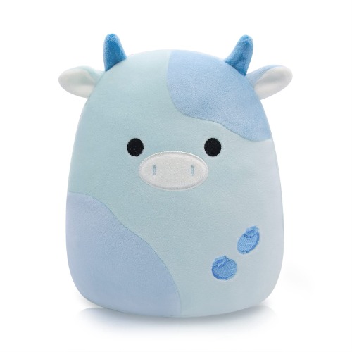 Desdfcer Blueberry Cow Plushie - 3D Cute Blueberry Stuffed Animals Pillow -Kawaii Cow Plush - Cow Pillow Plush for All Ages - Gift for Kids Girlfriends Lover (Blue)