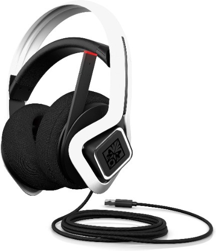 HP OMEN, Mindframe2 PC Gaming Headset with RGB, FrostCap Active Cooling technology, 7.1 Virtual Surround Sound, Noise-cancelling folding mic, White