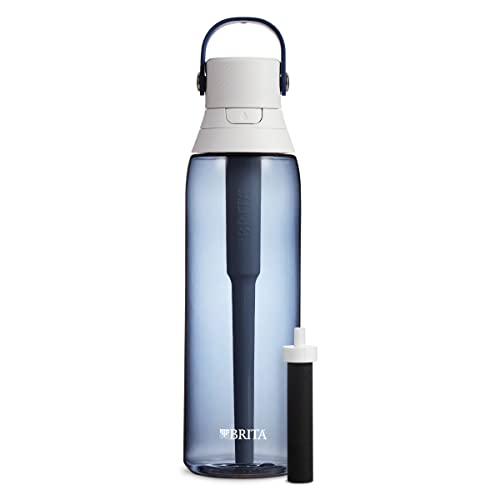 Brita Insulated Filtered Water Bottle with Straw, Reusable, BPA Free Plastic, Night Sky, 26 Ounce - 26 oz - Night Sky - Water Bottle