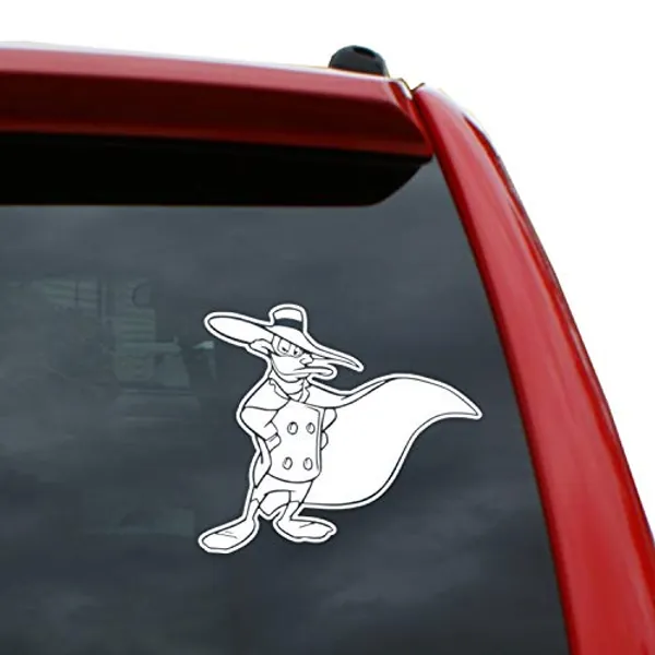Darkwing Duck Vinyl Decal Sticker | Color: White | 5" Tall