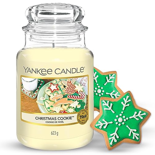 Yankee Candle Duftkerze im großen Jar, Christmas Cookie, Brenndauer bis zu 150 Stunden - Christmas Cookie - große Kerze - Single