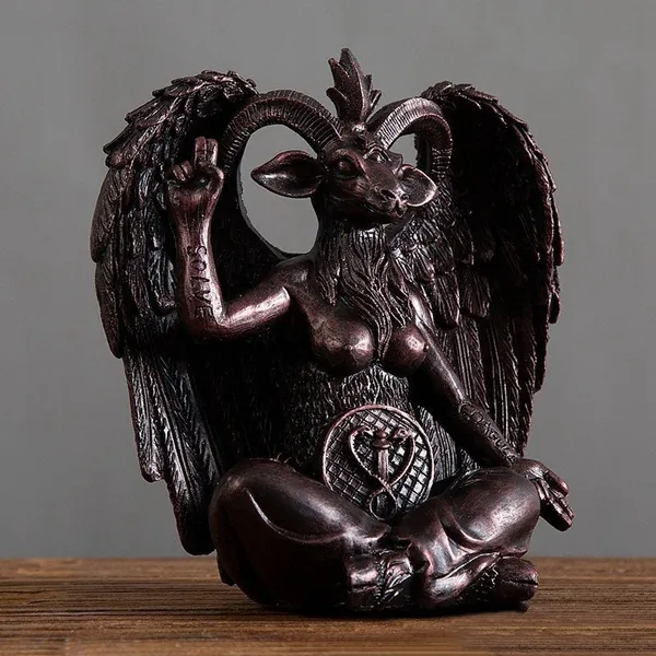 Baphomet Statue. Occult Decor. Gothic Home Decor.