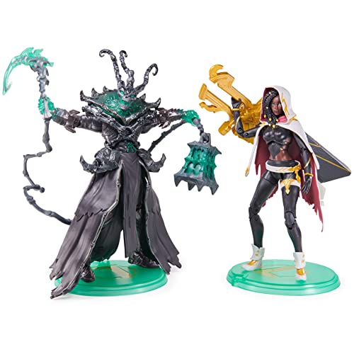 Official 6-Inch Senna and Thresh Collectible Figures, Glow-in-The-Dark with 4 Accessories, The Champion Collection, Collector Grade, Ages 14 and Up