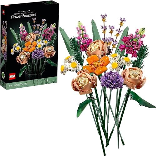 LEGO 10280 Flower Bouquet, Artificial Flowers, Set for Adults, Decorative Home Accessories, Idea, Botanical Collection - Bouquet